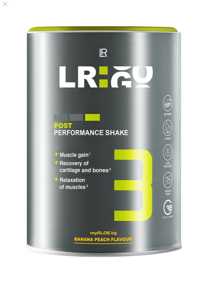 LR:GO POST Performance Proteine ​​banane și piersici